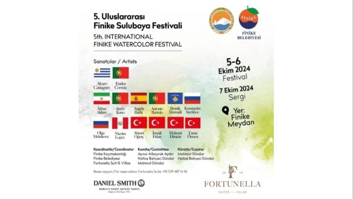 Finike BİLSEM Suluboya Festivalinde